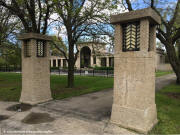 Prairie Architecture -Douglas Park, Chicago - Flower Hall Entrance Gates Southwest