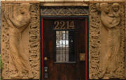 Stonework at 2214 East 69th Chicago - Designer Barry Byrne