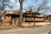 Frank Lloyd Wright architecture in Chicago - Robie House on McNees.org/flw