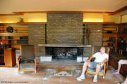 FLW Meyer May House Living Room Fireplace