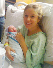 Erin and newborn Lucy Leigh Fort - 11/22/2010