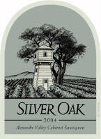 Silver Oak Alexander Valley 2004 label