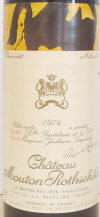 Chateau Mouton Rothschild 1974 on McNees.org/winesite