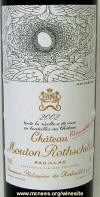 Mouton Rothschild 2002 label on McNees.org/winesite