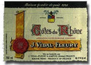 J Vidal Fleury Cotes du Rhone 2006 label
