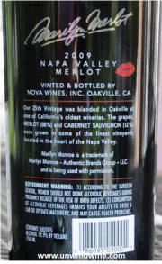 Marilyn Merlot Napa Valley 2009 - 25th Silver Anniversary Edition