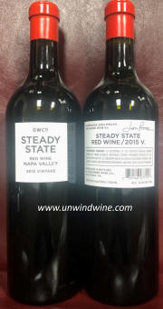 GWCo Steady State Napa Red 2015 Bottles - Labels