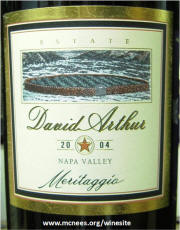 David Arthur Napa Valley Meritaggio 2004 label