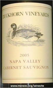 Duckhorn Napa Valley Cabernet Sauvignon 2005 Label