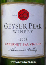 Geyser Peak Alexander Valley Cabernet Sauvignon 2005