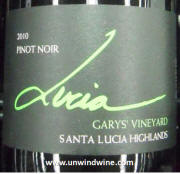 Lucia Santa Lucia Highlands Gary's Vineyard Pinot Noir 2010