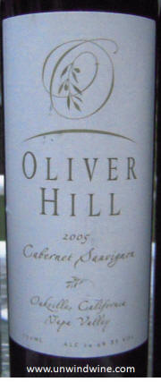 Oliver Hill Napa Valley Oakville Cabernet Sauvignon 2005