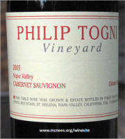 Philip Togni Vineyard Spring Mountain Napa Cabernet Sauvignon 2005