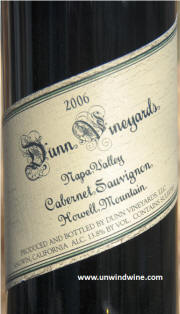 Dunn Vineyards Howell Mtn Cabernet Sauvignon 2006
