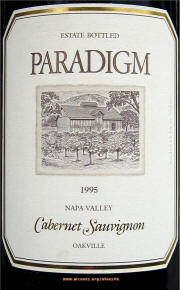 Paradigm Napa Valley Cabernet Sauvignon 1995 Label 