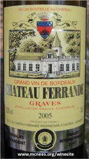 Chateau Ferrande Graves Grand Vin de Bordeaux 2005