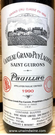 Chateau Grand Puy Lacoste Pauilac 1990