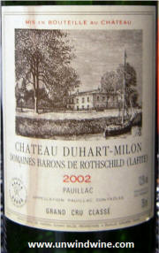 Chateau Duhart Milon Rothschild 2002 Pauillac