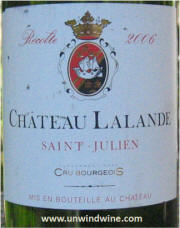 Chateau LaLande St Julien Crui Bourgeois 2006