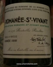 Domaine Romanee-Conti Romanee St Vivant 1991