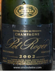 Pol Roger Extra Cuvee de Reserve Champagne 2002 