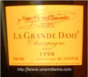 Vieve Clicquot Ponsardiin La Grande Dame 1998