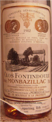 Clos Fontidoule Monbazillac 1982