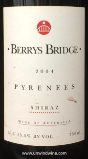 Berrys Bridge Pyrenees Shiraz 2004
