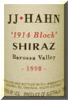 JJ Hahn 1914 Block Barossa Valley Shiraz 1998