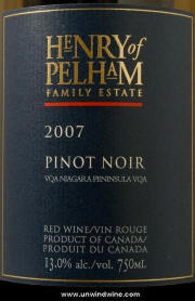 Henry of Pelham Family Estate Niagara Pinot Noir 2007
