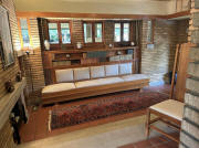 Frank Lloyd Wright Allen House, Wichita, KS Reception Fireplace