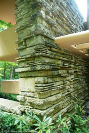 Frank Lloyd Wright's Fallingwater, Mill Run, PA - Sandstone Wall 