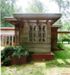 Pope Leighey House end window on Frank Lloyd Wright architecture Wrightsite on McNees.org