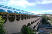 Frank Lloyd Wright's Marin Civic Center - East face.