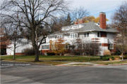 Prairie architecture in Oak Park, IL - James F Skinner house at 605 N Linden