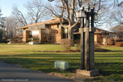 Frank Lloyd Wright designed Florence Irving House 2 Miliken Place and Street-light Decateur, iL