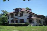 Prairie architecture Amos Erman House at 3201 Karnes Blvd Kansas City, MO