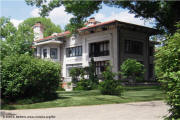 Prairie architecture Corrigan/Sutherland House at 1200 E. 55th Street, Kansas City, MO