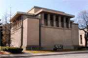 Frank Lloyd Wright Oak Park Unity Temple - Lake Street Face