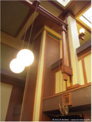 Frank Lloyd Wright Oak Park Unity Temple Meeting Hall Lights