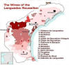 Map of the wine regions of Languedoc-Rousillion