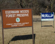 Campaign Signs on Forest Preserve Land - McKillip