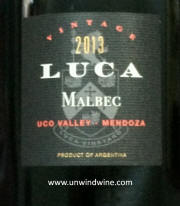 Luca Mendoza Malbec 2013