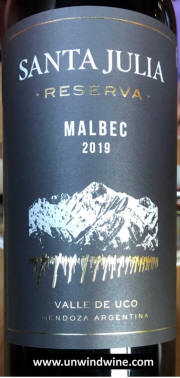 Santa Julia Reserva Mendoza Valle de Uco Malbec 2019