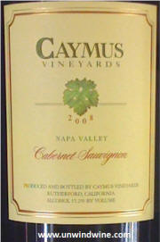 Caymus Napa Valley Cabernet Sauvignon 2008