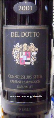 Del Dotto Connoisseur Series 'D' Barrell Magnum label 