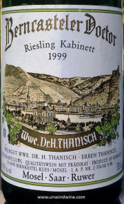 Dr. H. Thanisch Bernkasteler Doctor Riesling Kabinett 1999