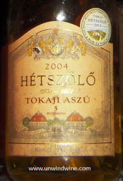 Hetszolo Tokaji Aszu 2004