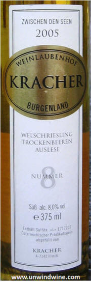 Alois Kracher #8 Welscheriesling TBA Zwischen den Seen 2005