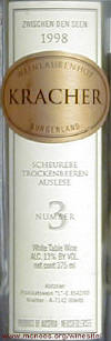 Kracher Scheurebe Trockenberene Auslese Number 3